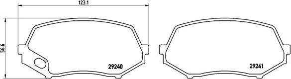 Brembo P 54 044 - Гальмівні колодки, дискові гальма autozip.com.ua