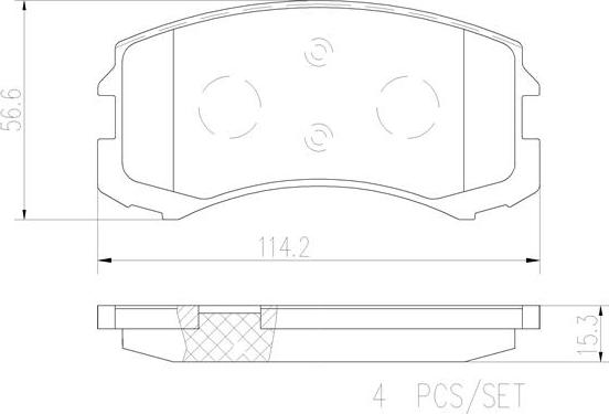 Brembo P54041N - Гальмівні колодки, дискові гальма autozip.com.ua