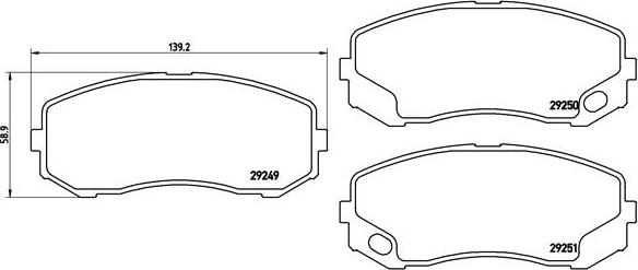 Brembo P 54 043 - Гальмівні колодки, дискові гальма autozip.com.ua