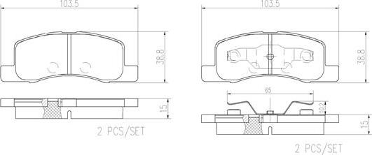 Brembo P54057N - Гальмівні колодки, дискові гальма autozip.com.ua