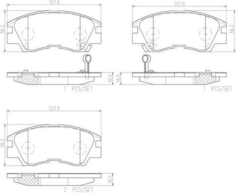 Brembo P54008N - Гальмівні колодки, дискові гальма autozip.com.ua