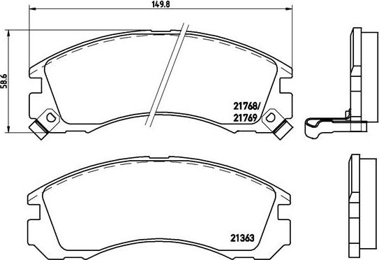 Brembo P 54 017X - Гальмівні колодки, дискові гальма autozip.com.ua