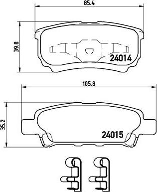 Brembo P 54 034 - Гальмівні колодки, дискові гальма autozip.com.ua