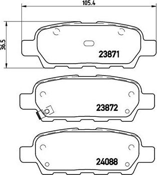 Brembo P 56 046 - Гальмівні колодки, дискові гальма autozip.com.ua