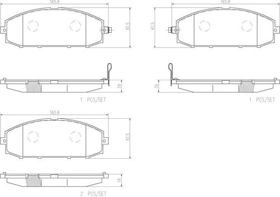 Brembo P56041N - Гальмівні колодки, дискові гальма autozip.com.ua