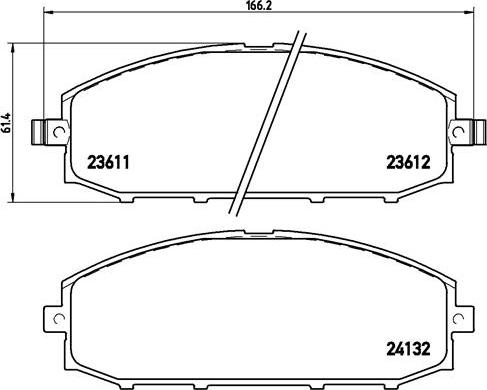 Brembo P 56 041 - Гальмівні колодки, дискові гальма autozip.com.ua