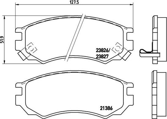 Brembo P 56 055 - Гальмівні колодки, дискові гальма autozip.com.ua