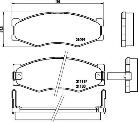 Brembo P 56 056 - Гальмівні колодки, дискові гальма autozip.com.ua