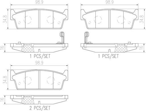 Brembo P56053N - Гальмівні колодки, дискові гальма autozip.com.ua