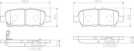 Brembo P56068N - Гальмівні колодки, дискові гальма autozip.com.ua