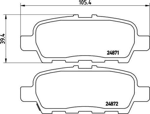 Brembo P 56 068 - Гальмівні колодки, дискові гальма autozip.com.ua