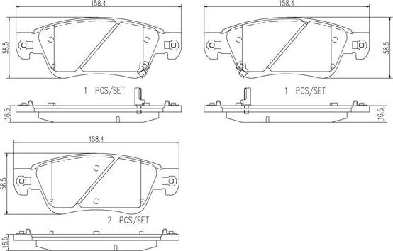 Brembo P56080N - Гальмівні колодки, дискові гальма autozip.com.ua