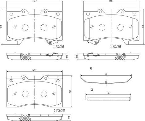 Brembo P56081N - Гальмівні колодки, дискові гальма autozip.com.ua