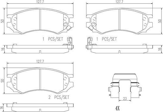 Brembo P56023N - Гальмівні колодки, дискові гальма autozip.com.ua