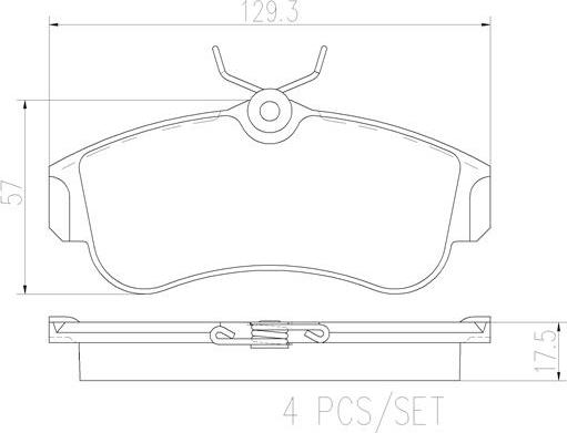 Brembo P56022N - Гальмівні колодки, дискові гальма autozip.com.ua