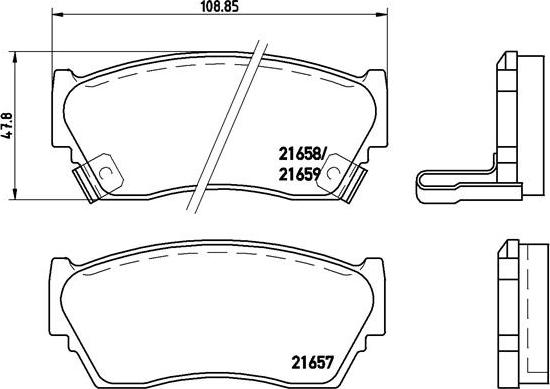 Brembo P 56 027 - Гальмівні колодки, дискові гальма autozip.com.ua