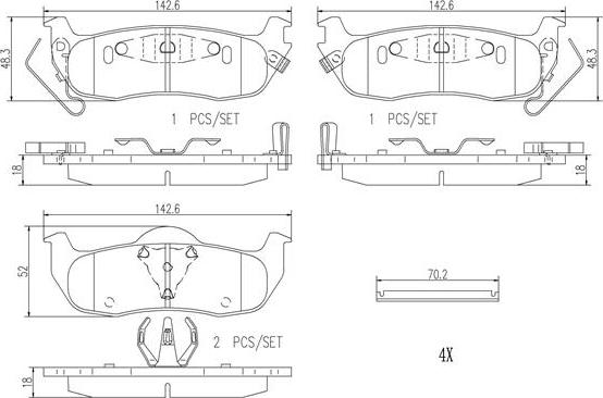 Brembo P56074N - Гальмівні колодки, дискові гальма autozip.com.ua