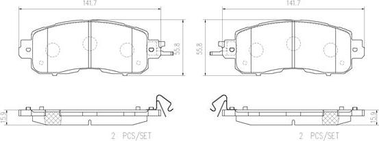 Brembo P56104N - Гальмівні колодки, дискові гальма autozip.com.ua