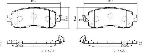 Brembo P 56 104 - Гальмівні колодки, дискові гальма autozip.com.ua