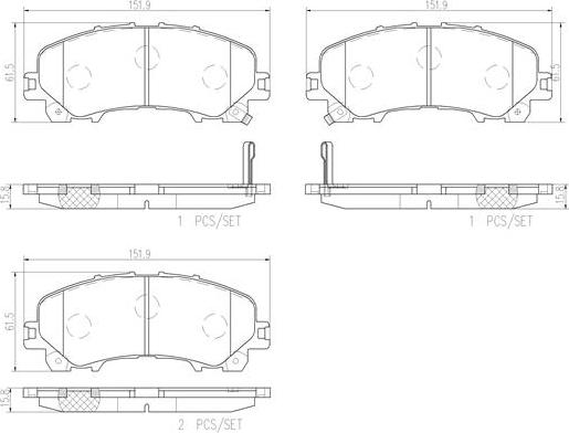 Brembo P56106N - Гальмівні колодки, дискові гальма autozip.com.ua