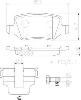 Brembo P50090N - Гальмівні колодки, дискові гальма autozip.com.ua