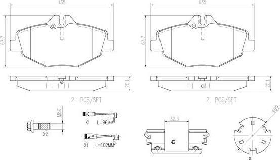 Brembo P50049N - Гальмівні колодки, дискові гальма autozip.com.ua