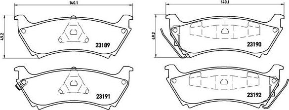 Brembo P 50 040 - Гальмівні колодки, дискові гальма autozip.com.ua