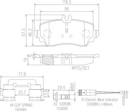 Brembo P50047N - Гальмівні колодки, дискові гальма autozip.com.ua