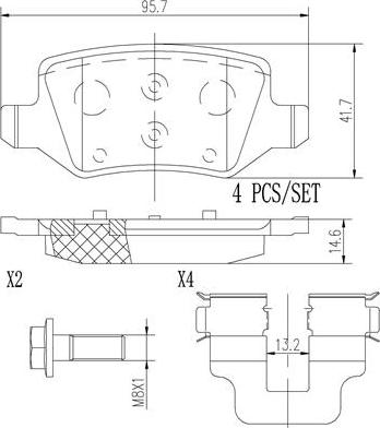 Brembo P50058N - Гальмівні колодки, дискові гальма autozip.com.ua