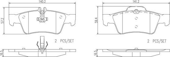 Brembo P50052N - Гальмівні колодки, дискові гальма autozip.com.ua