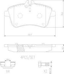 Brembo P50057N - Гальмівні колодки, дискові гальма autozip.com.ua