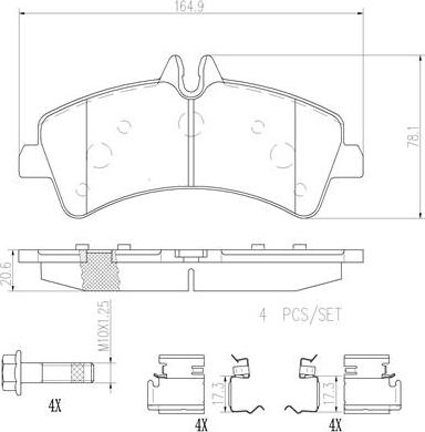 Brembo P50060N - Гальмівні колодки, дискові гальма autozip.com.ua