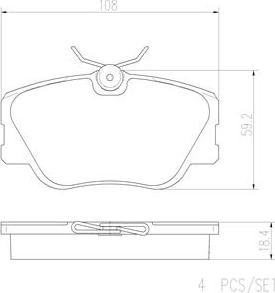 Brembo P50008N - Гальмівні колодки, дискові гальма autozip.com.ua