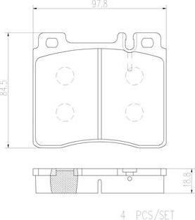 Brembo P50018N - Гальмівні колодки, дискові гальма autozip.com.ua