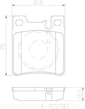 Brembo P50017N - Гальмівні колодки, дискові гальма autozip.com.ua