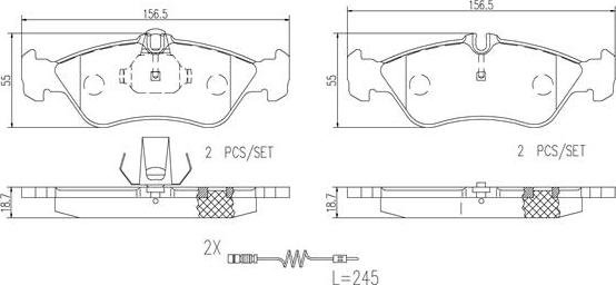 Brembo P50089N - Гальмівні колодки, дискові гальма autozip.com.ua