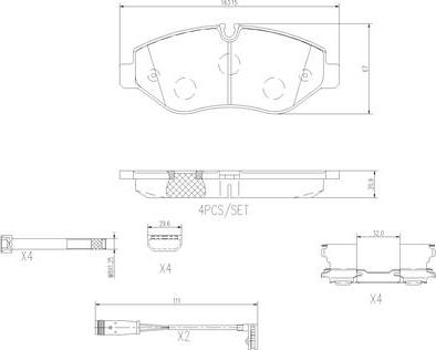 Brembo P50085N - Гальмівні колодки, дискові гальма autozip.com.ua