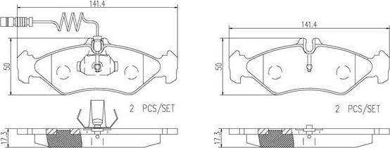 Brembo P50081N - Гальмівні колодки, дискові гальма autozip.com.ua