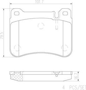 Brembo P50073N - Гальмівні колодки, дискові гальма autozip.com.ua