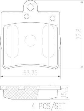 Brembo P50072N - Гальмівні колодки, дискові гальма autozip.com.ua