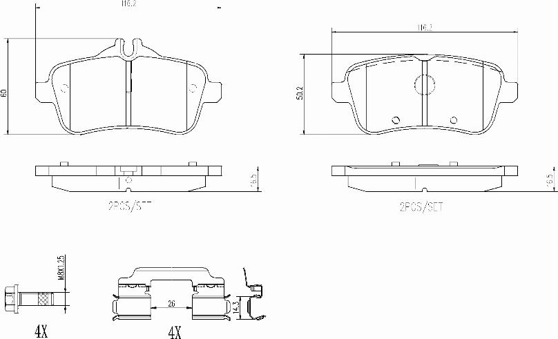 Brembo P50156N - Гальмівні колодки, дискові гальма autozip.com.ua