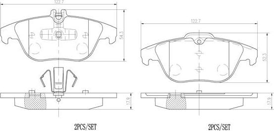 Brembo P50104N - Гальмівні колодки, дискові гальма autozip.com.ua