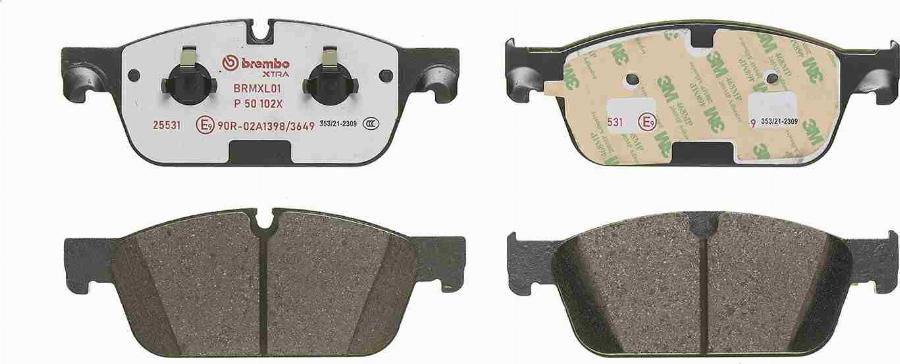 Brembo P 50 102X - Гальмівні колодки, дискові гальма autozip.com.ua