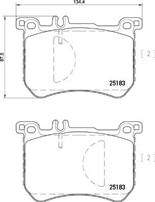 Brembo P 50 111 - Гальмівні колодки, дискові гальма autozip.com.ua