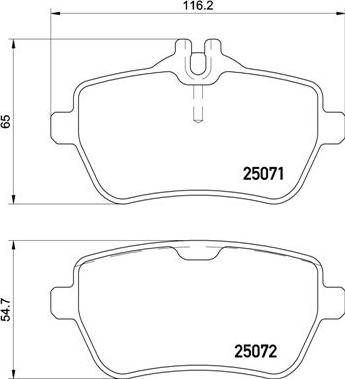 Brembo P 50 117 - Гальмівні колодки, дискові гальма autozip.com.ua