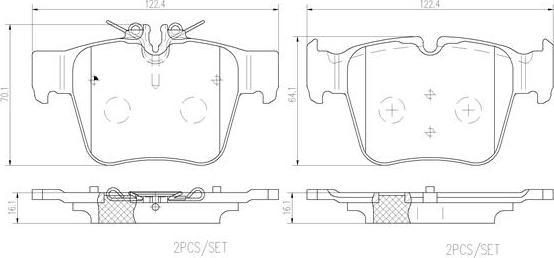 Brembo P50133N - Гальмівні колодки, дискові гальма autozip.com.ua