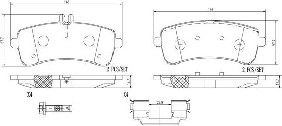 Brembo P50132N - Гальмівні колодки, дискові гальма autozip.com.ua