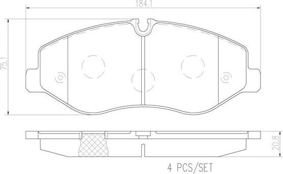 Brembo P50129N - Гальмівні колодки, дискові гальма autozip.com.ua