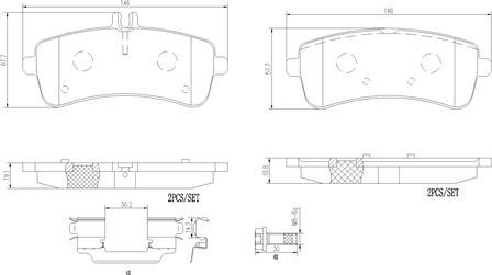 Brembo P50125N - Гальмівні колодки, дискові гальма autozip.com.ua