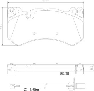 Brembo P50127N - Гальмівні колодки, дискові гальма autozip.com.ua